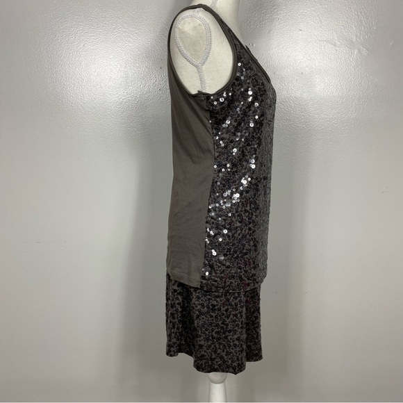Garnet Hill sequined top and matching sequined skirt set in mocha - Picture 8 of 16